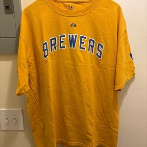 2007 majestic Milwaukee Brewers Ryan bruan jersey T-Shirt size XL